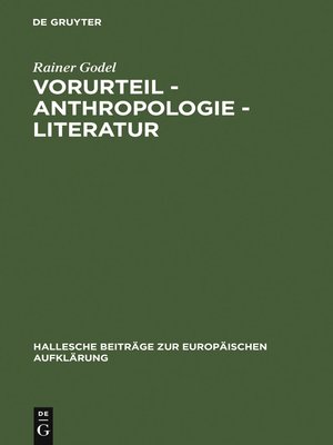 cover image of Vorurteil--Anthropologie--Literatur